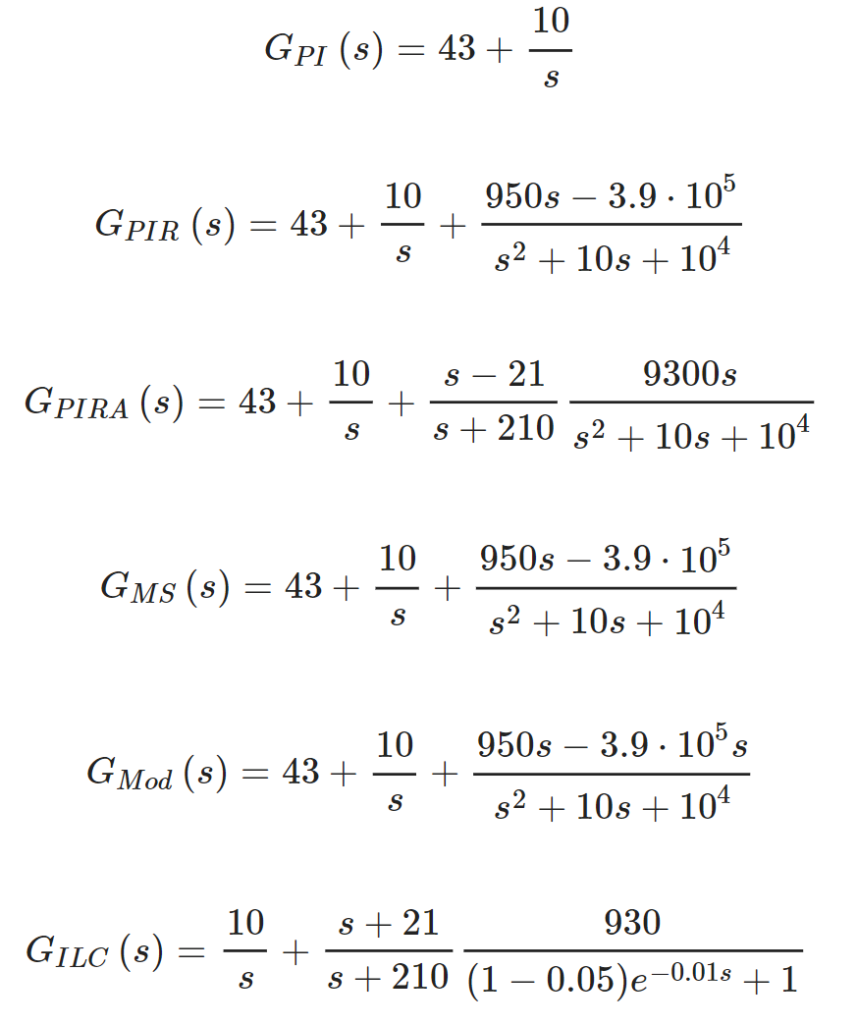 Equations showing the equivalency of Torque Ripple Control Algorithms for PMSMs